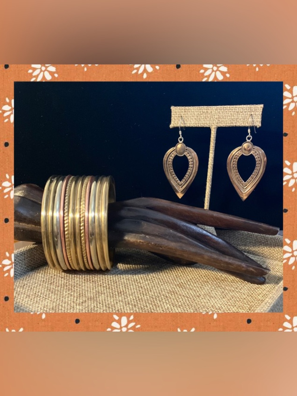 Mixed Metal Bracelet & Earring Set